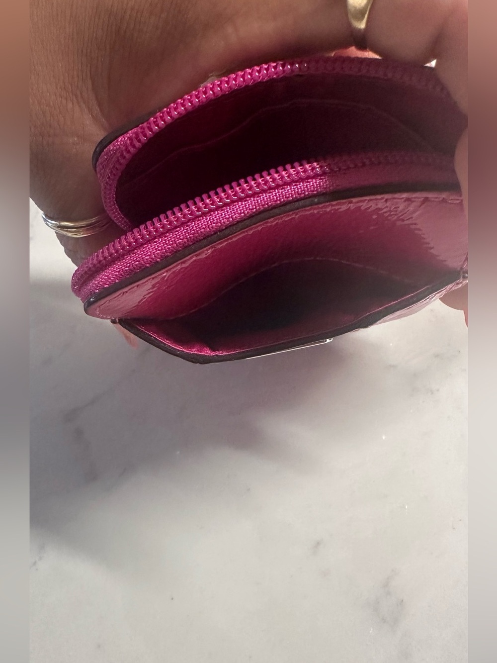 Coach Patent Leather Wristlet in Vibrant Magenta - Picture 7 of 11